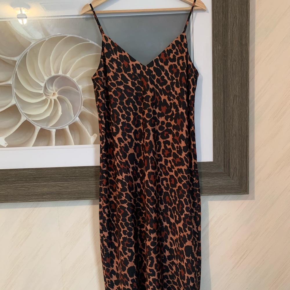 JCREW slip dress, leopard print, LNWT